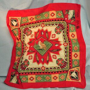 Paris Accessories bandana handkerchief vintage red southwestern (246)